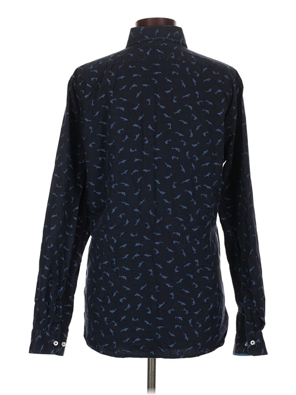 Long Sleeve button down Express Shark Pattern design - Picture 2 of 5